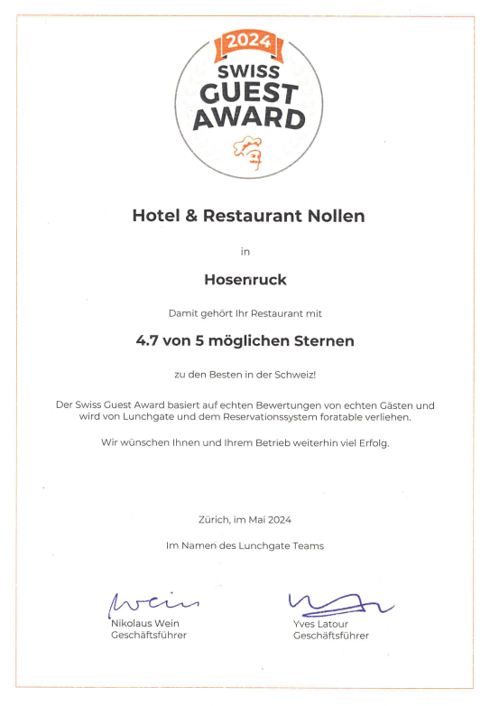 Swiss Guest Award